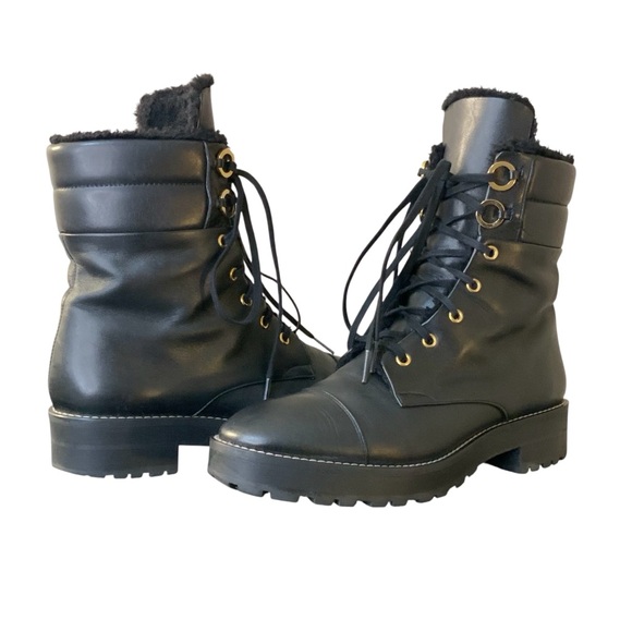 Stuart Weitzman Women’s Black Combat Boots - Picture 3 of 8